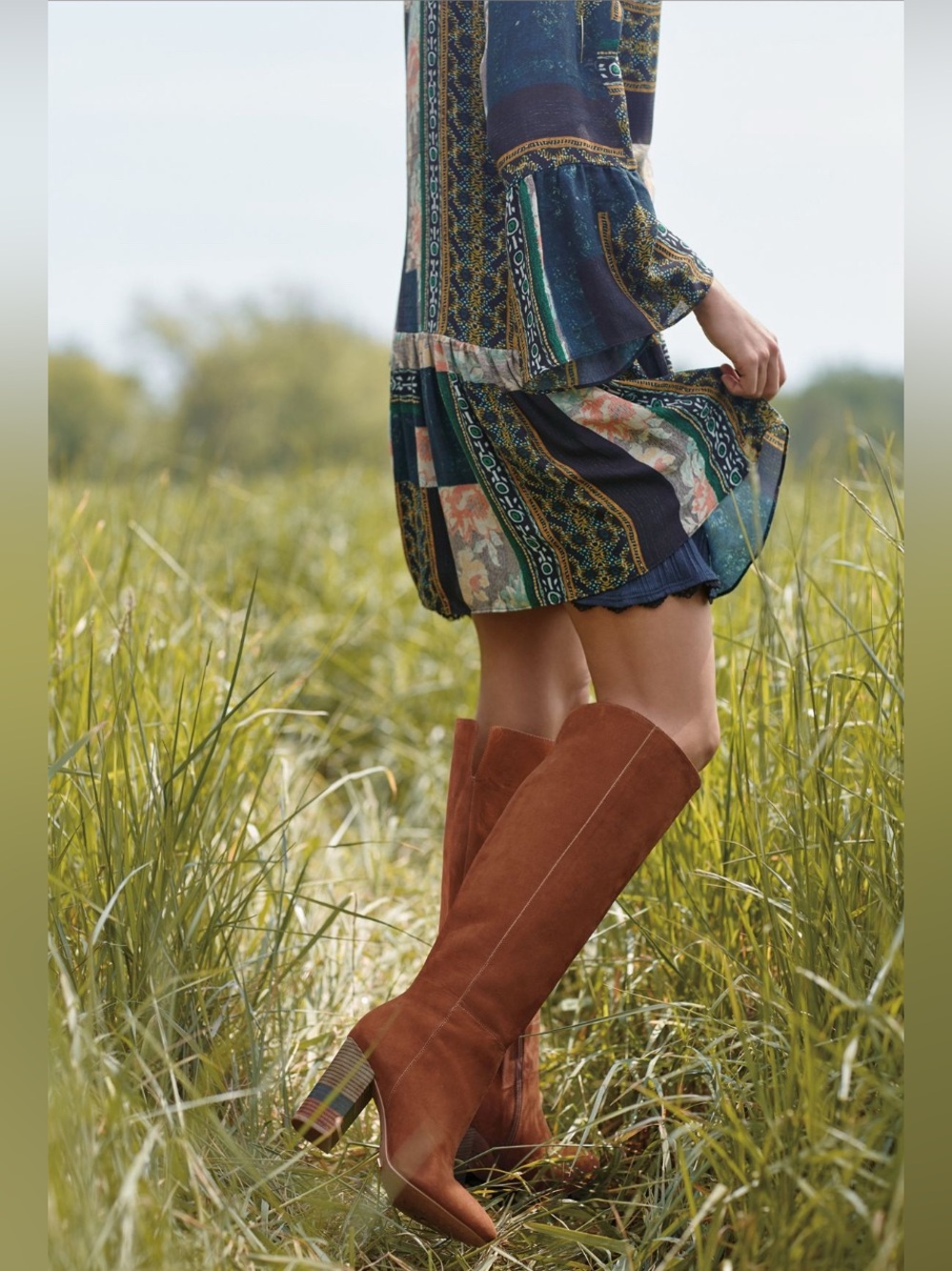 Anthropologie - Matson Women’s Stacked Heel Knee Boots‎ - Size 6.5 - Brown